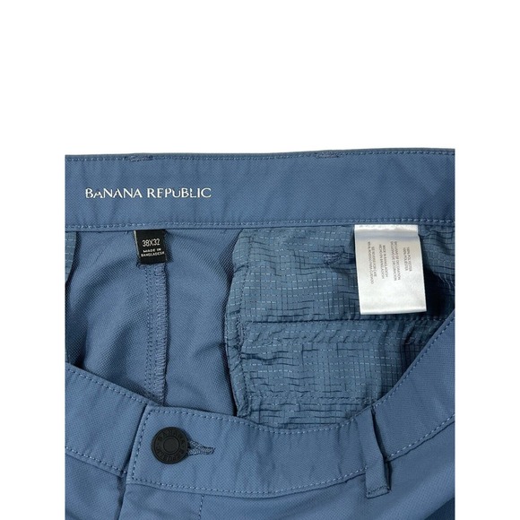 Banana Republic Men Blue Straight Leg Flat Front Pants Sz 38x32 - Picture 3 of 5